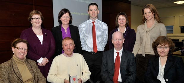 Some of those who attended the Forum  Back left to tight : Anne O’Neill, Clare O’Neill, JP Kehoe, Catherine Murray and Oonagh O’Grady Front left to right : Cora McCaughan, Professor Brian Toft, John McElhinney and Irene O’Byrne Maguire.