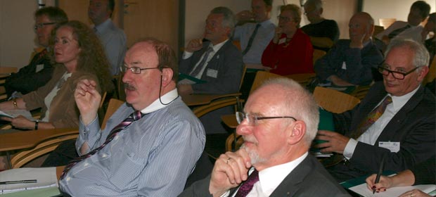 Attendees at EAHM meeting, including front row L-R Louise McMahon, President IHM Northern Ireland, Gerry O’Dwyer, Vice President EAHM and, Heinz Kolking, President EAHM