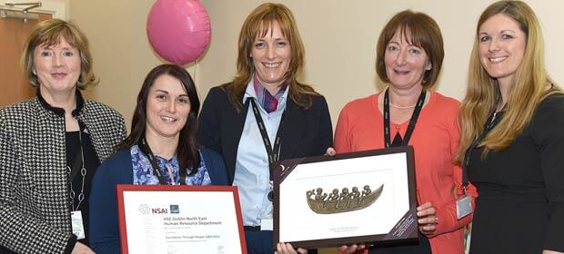 The positive workplace strategy group, Cora Gilsenan, Aileen Farrelly, Janice O' Neill, Ann Hand and Rosarii Mannion