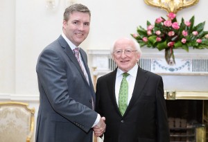 Dr. Niall Muldoon with President Michael D. Higgins