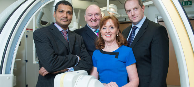 Dr Mahesh Pauriah, Cardiologist Mater Private Cork, Mr. George Hook, Ms. Anna Fitzgerald, Chief Executive Mater Private Cork and Dr. Ronan Margey Consultant Interventional Cardiologist and lead clinical cardiologist at the Heart & Vascular Centre at Mater Private Cork
