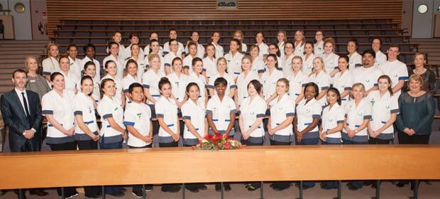 The 2016 Bsc Cur Graduates in General Nursing pictured with CEO Tallaght Hospital David Slevin, Director of Nursing Hilary Daly, Nurse Practice Development Co-Ordinator (Adults) Shauna Ennis and Siobhan Connors Nurse Practice Development Co-Ordinator (Paediatrics) All were offered permanent positions in the hospital.