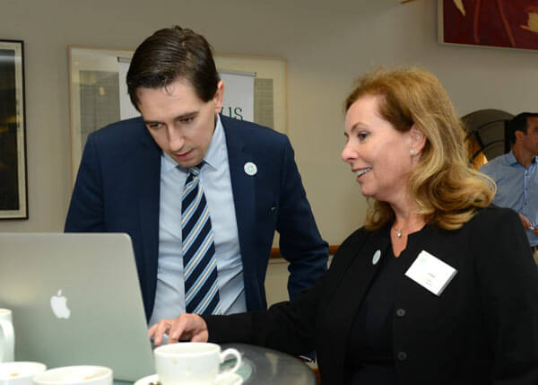 Health Minister, Mr. Simon Harris with Dr. Vida Hamilton